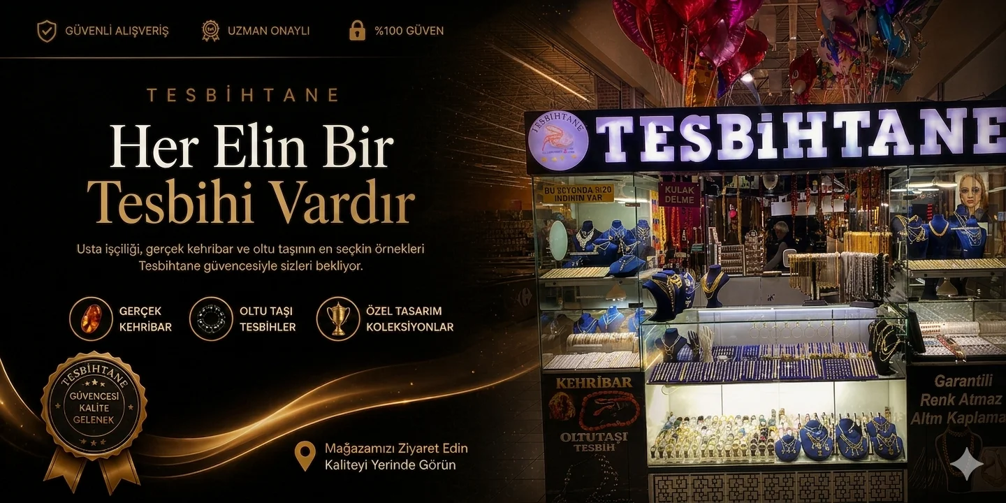 Tesbihtane mağaza güvencesi — kehribar, oltu taşı ve özel tasarım tesbih koleksiyonları